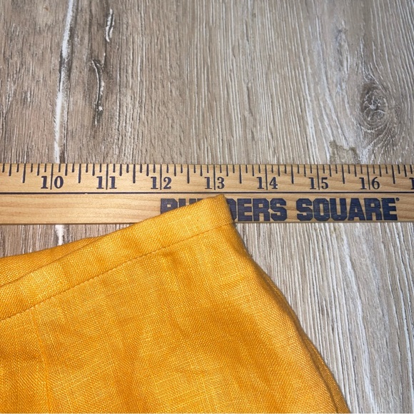 Vintage JADE Melody Tam Women’s Orange Linen Pants Embroidered Palm Tree Size 8 - Picture 12 of 13